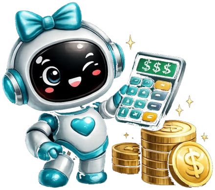 Mascote do Método Botons que Vendem segurando uma calculadora